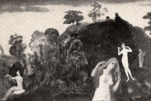 Phantasie Hill, (painting) — Arthur B. Davies