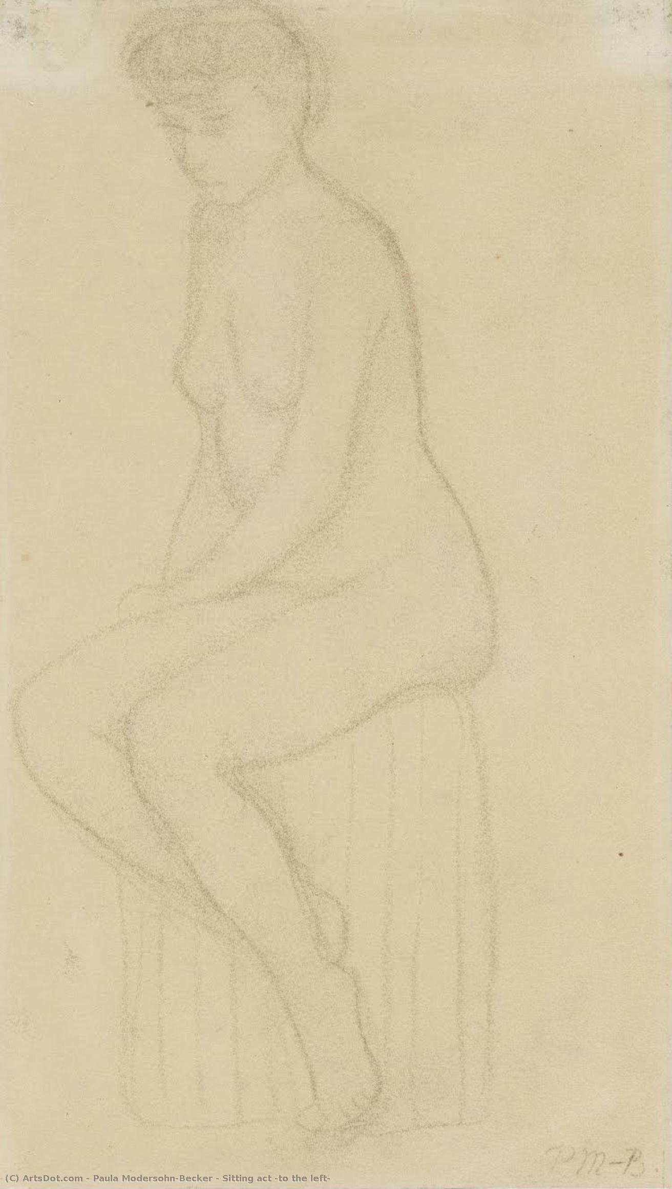 Sitting Act (to The Left) — Paula Modersohn-becker