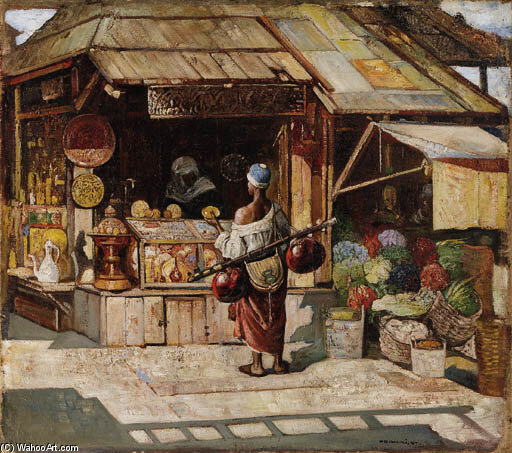 An Arab Marketplace — Gyula Tornai