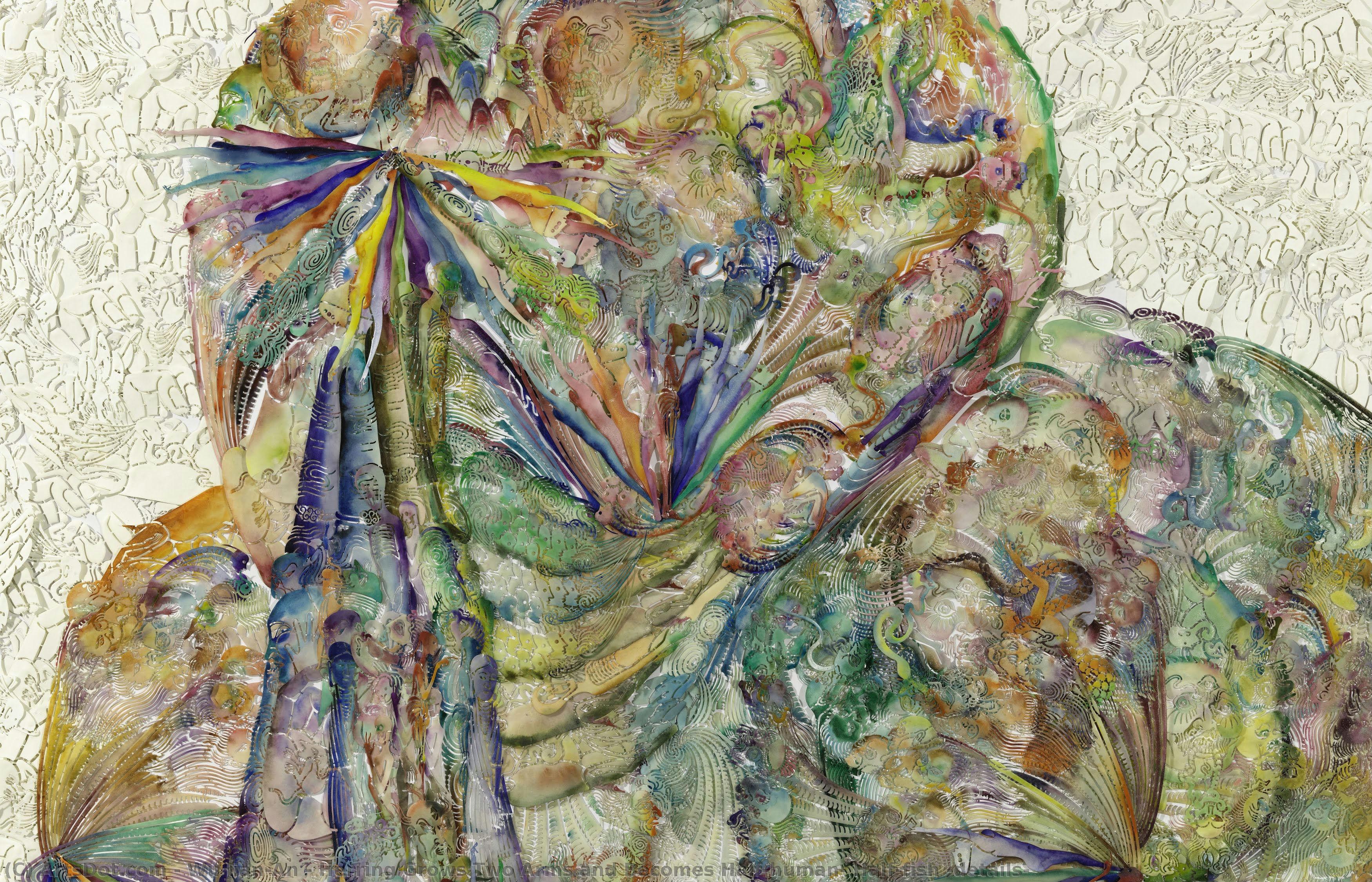 Herring Grows Two Arms And Becomes Half-human, Half-fish (details) — Wu Jian’an