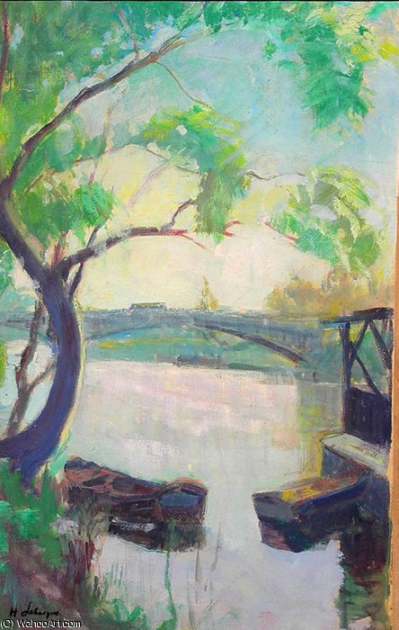 Riverbank And Boats — Henri Lebasque
