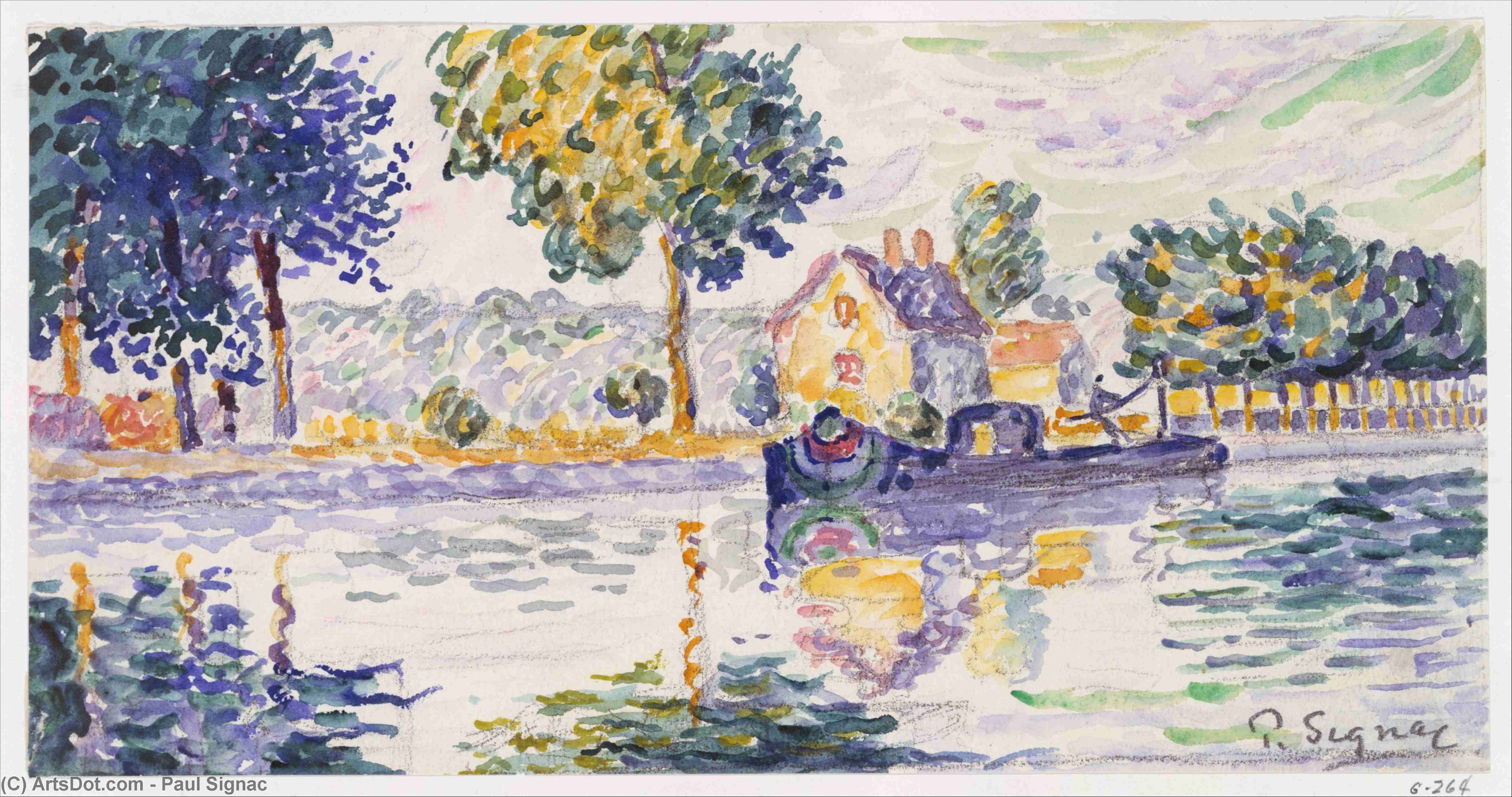 View Of Siene, Samois — Paul Signac