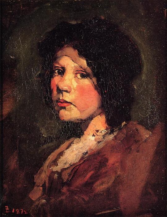 Girl In Black Hood — Frank Duveneck