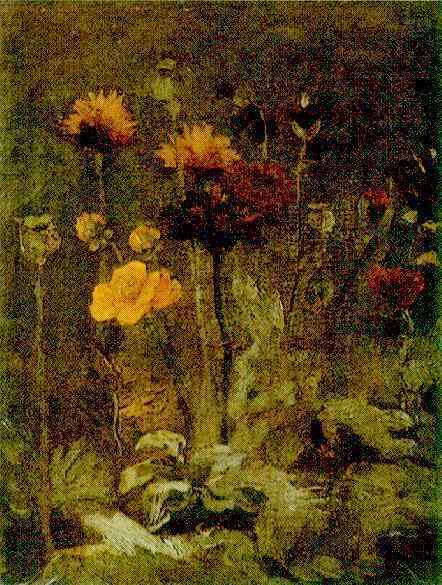 Still Life With Scabiosa And Ranunculus — Vincent Willem Van Gogh