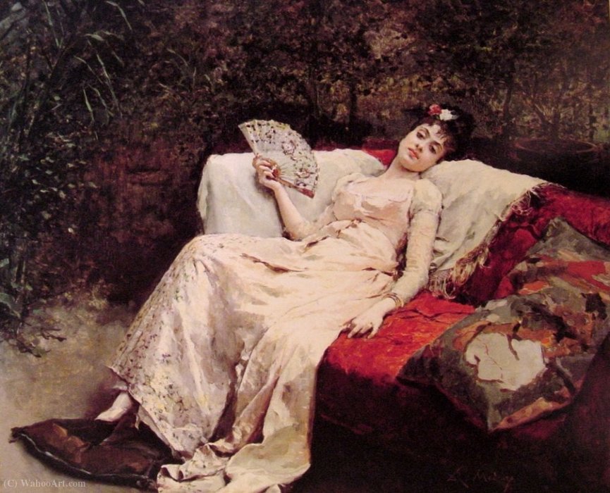 Reclining Lady — Raimundo De Madrazo Y Garreta