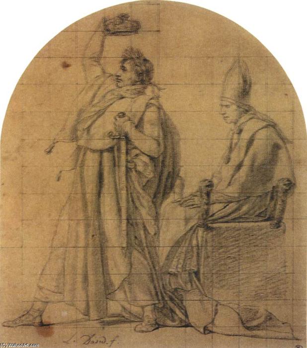 Napoleon Holding Josephine's Crown — Jacques-louis David