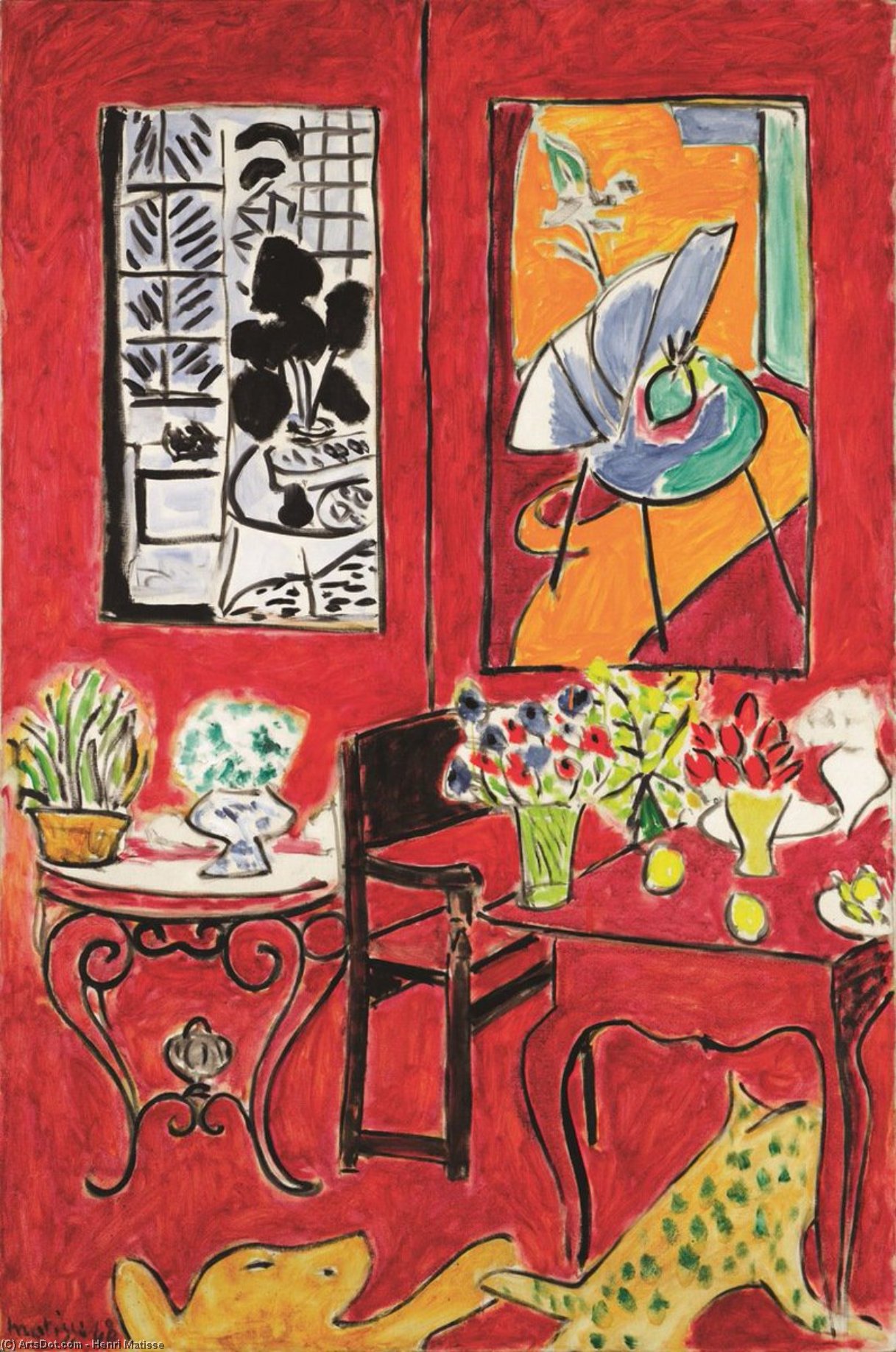 Grand Intérieur Rouge Huile Sur Toile Paris, Musée National D'art Moderne — Henri Matisse