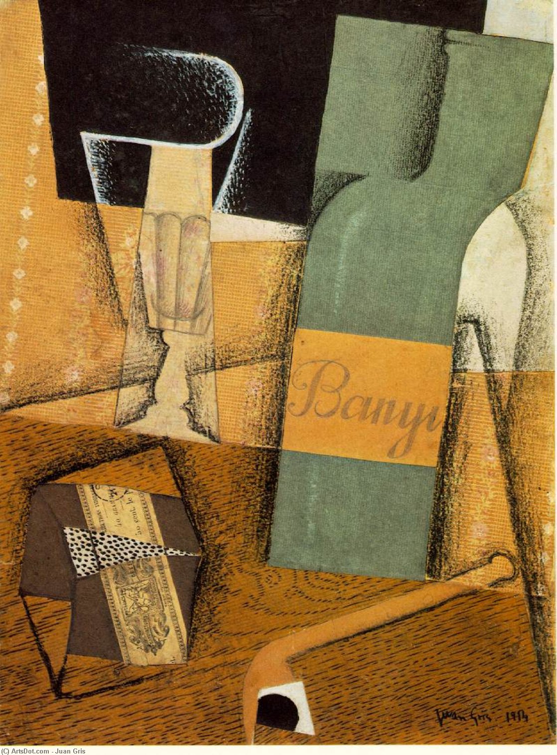 The Bottle Of Banyuls — Juan Gris