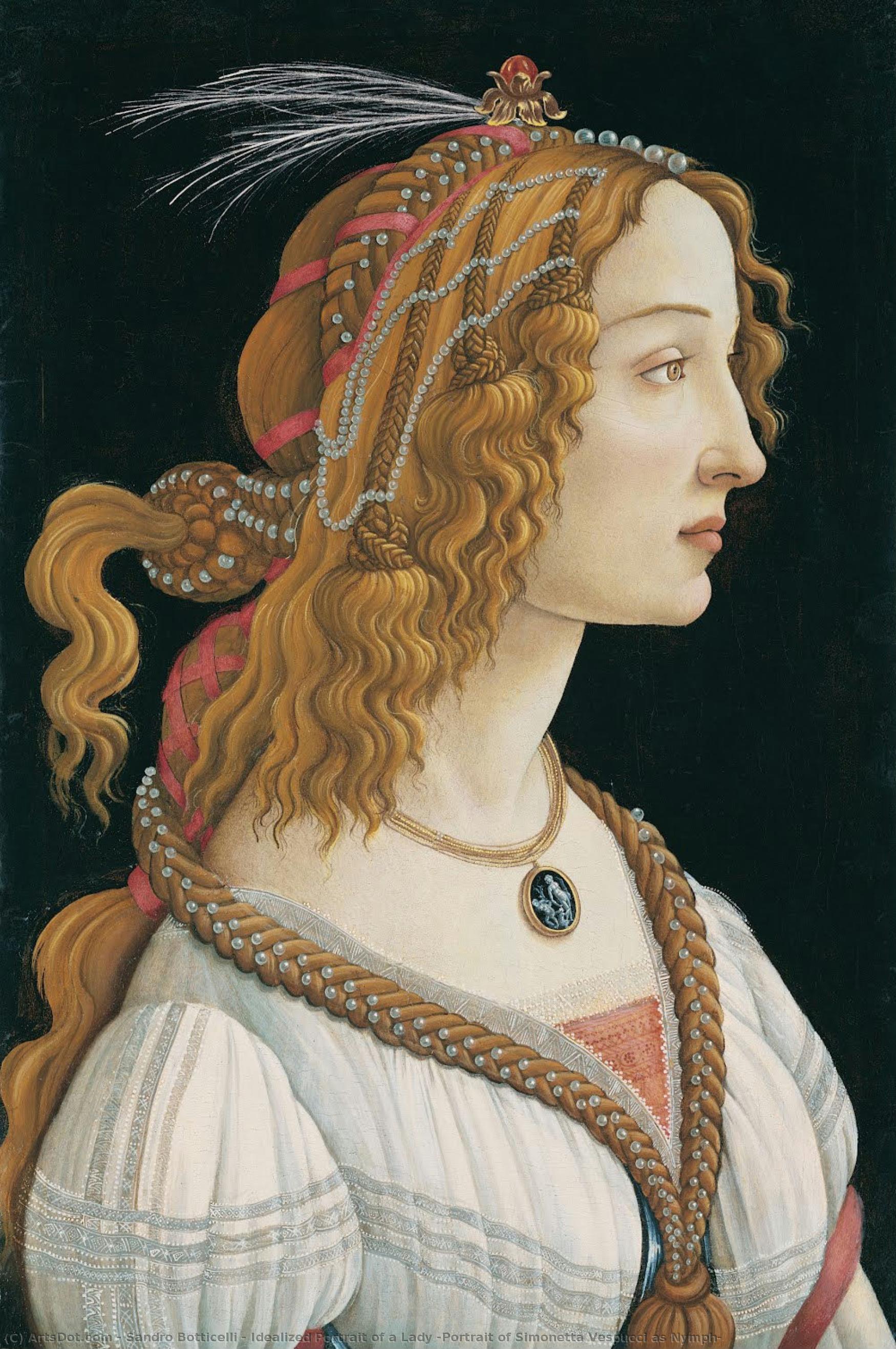 Idealized Portrait Of A Lady (portrait Of Simonetta Vespucci As Nymph) — Sandro Botticelli