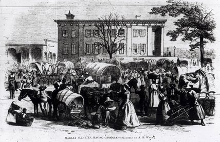 Market Scene In Macon — Alfred Rudolph Waud