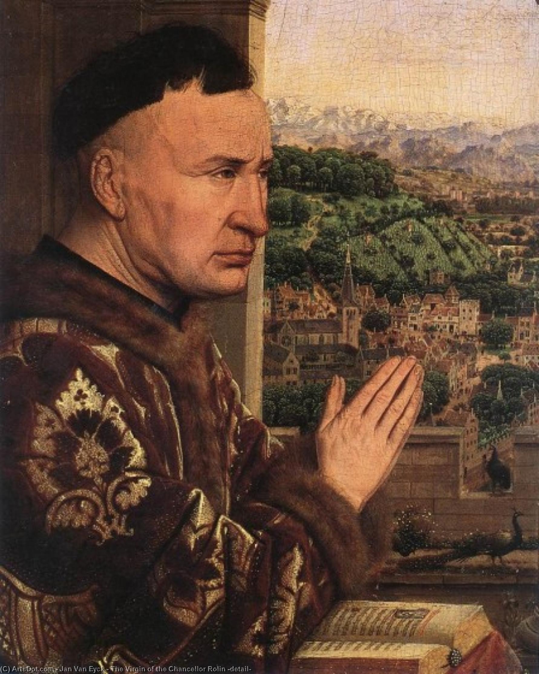 The Virgin Of The Chancellor Rolin (detail) — Jan Van Eyck