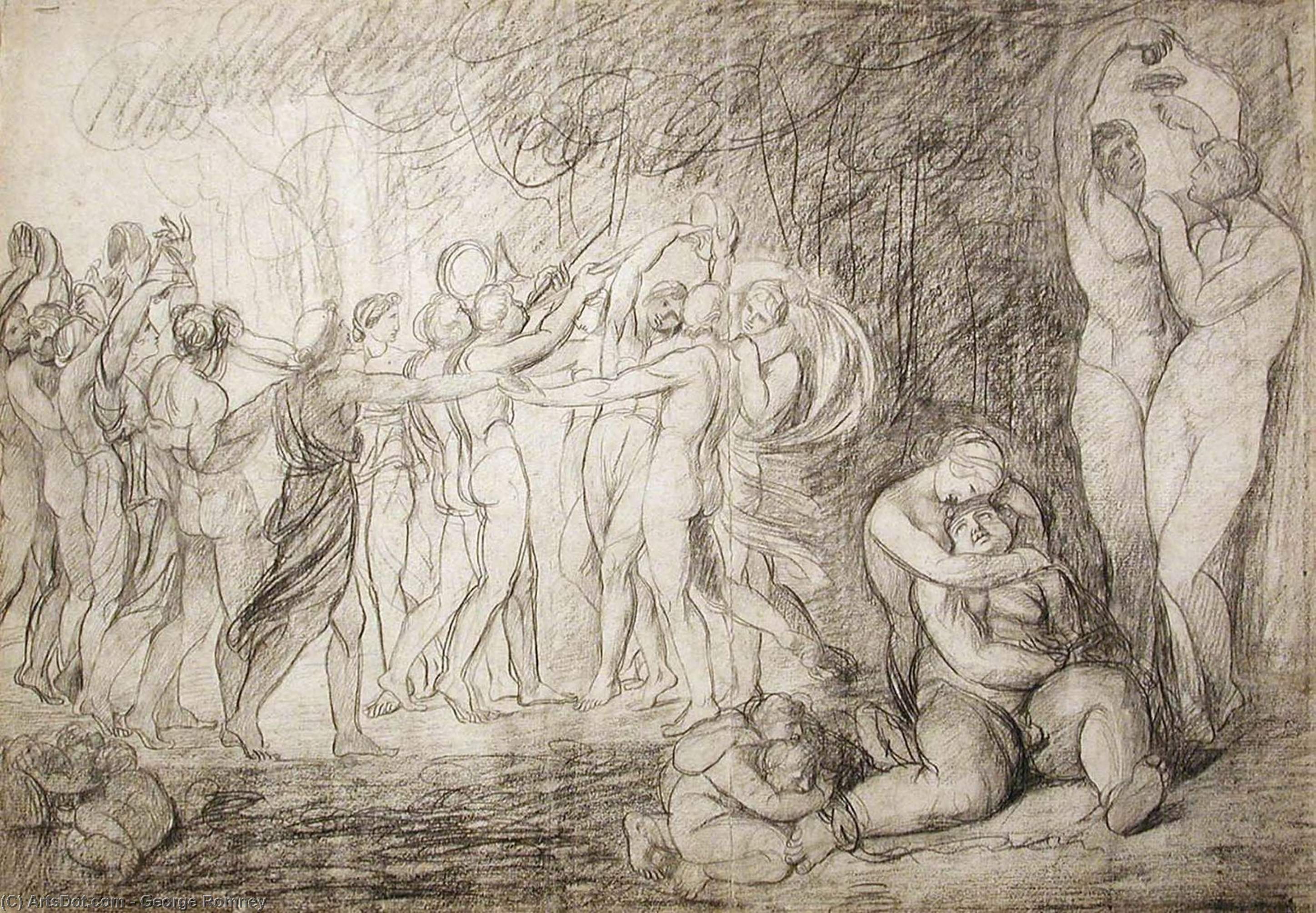 A Bacchanalian Revel In The Woods — George Romney
