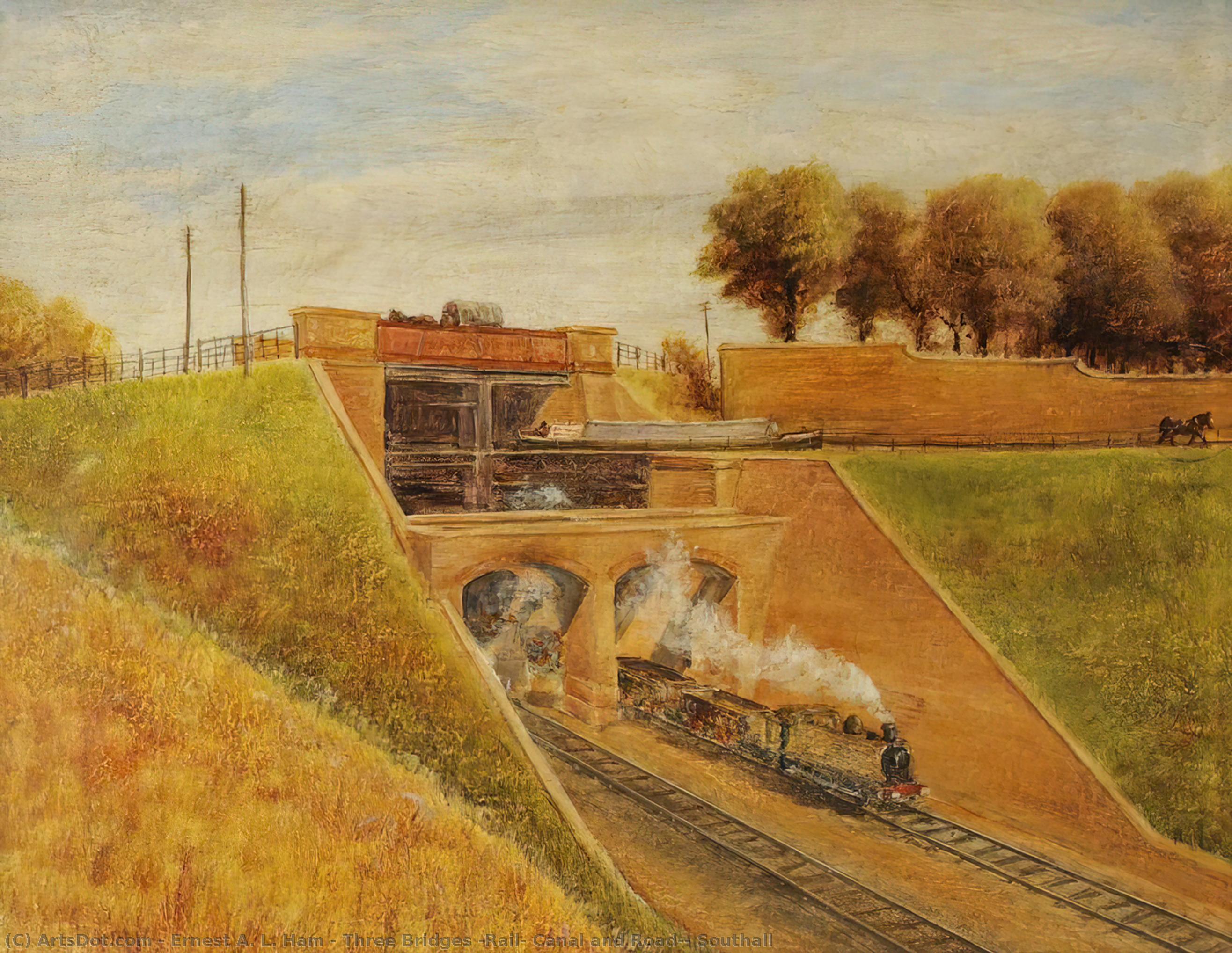 Three Bridges (rail, Canal And Road), Southall — Ernest A. L. Ham