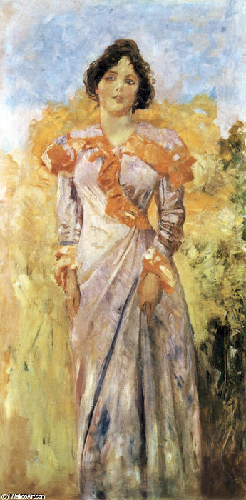 Bildnis Elsa Asenijeff Im Freien — Max Klinger