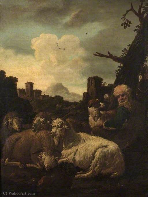 Sheep And Landscape — Philipp Peter Roos