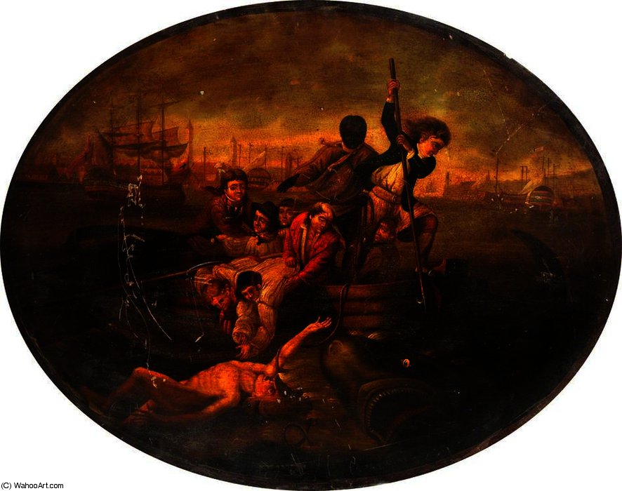 Brook Watson Being Attacked By A Shark In Havana Harbour — John Singleton Copley