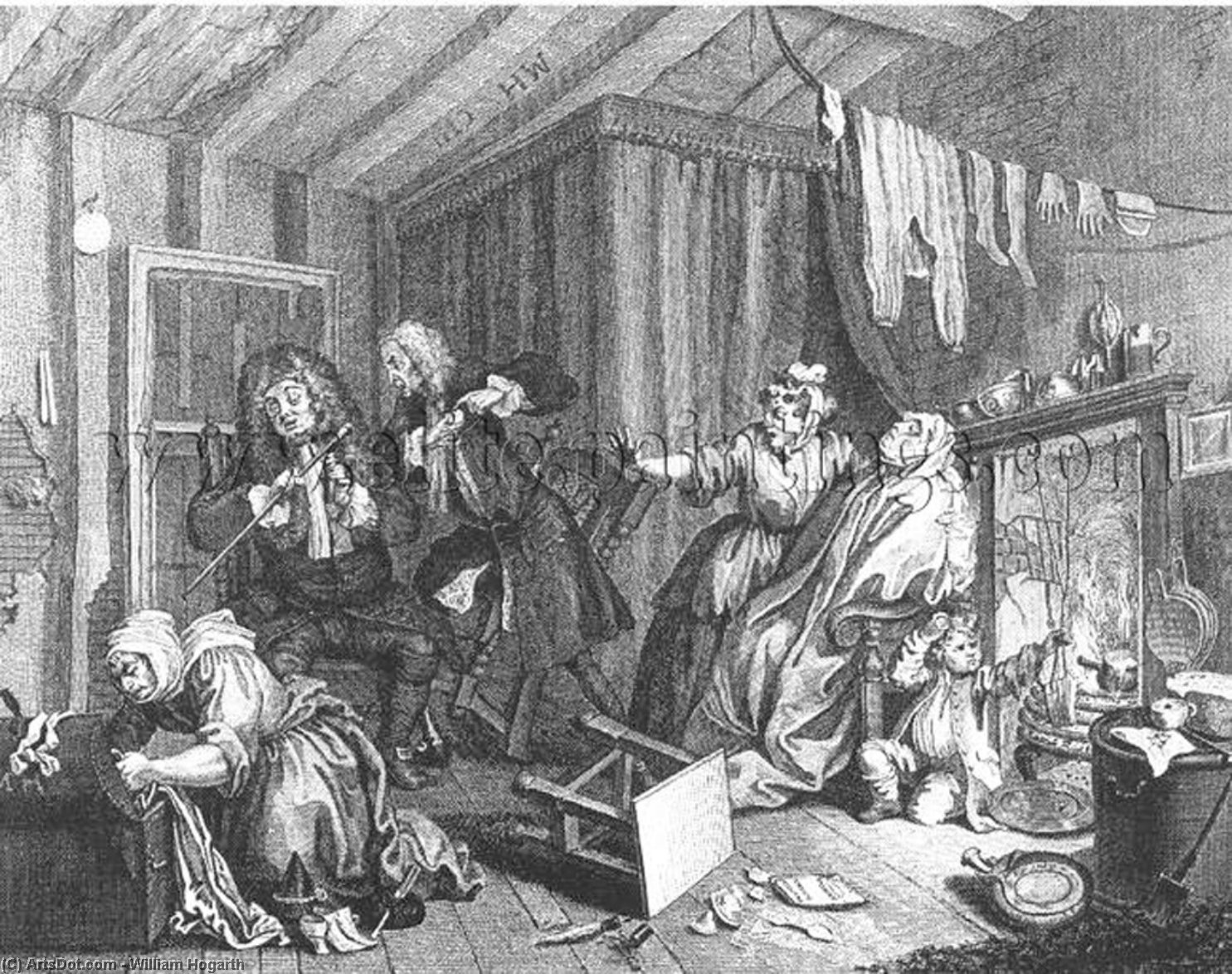 A Harlot's Progress, Plate 5 Of 6 — William Hogarth