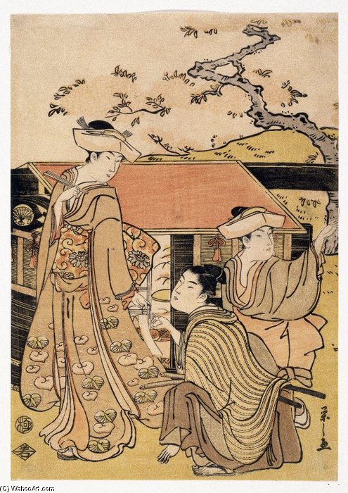 Cherry Blossom Viewing At Gotenyama Hill — Chobunsai Eishi