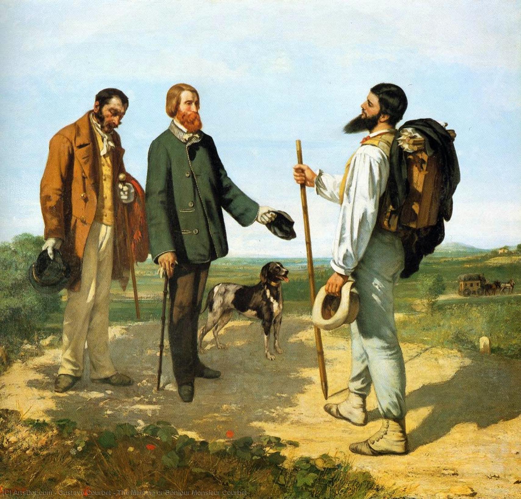 The Meeting Or Bonjour Monsieur Courbet — Gustave Courbet