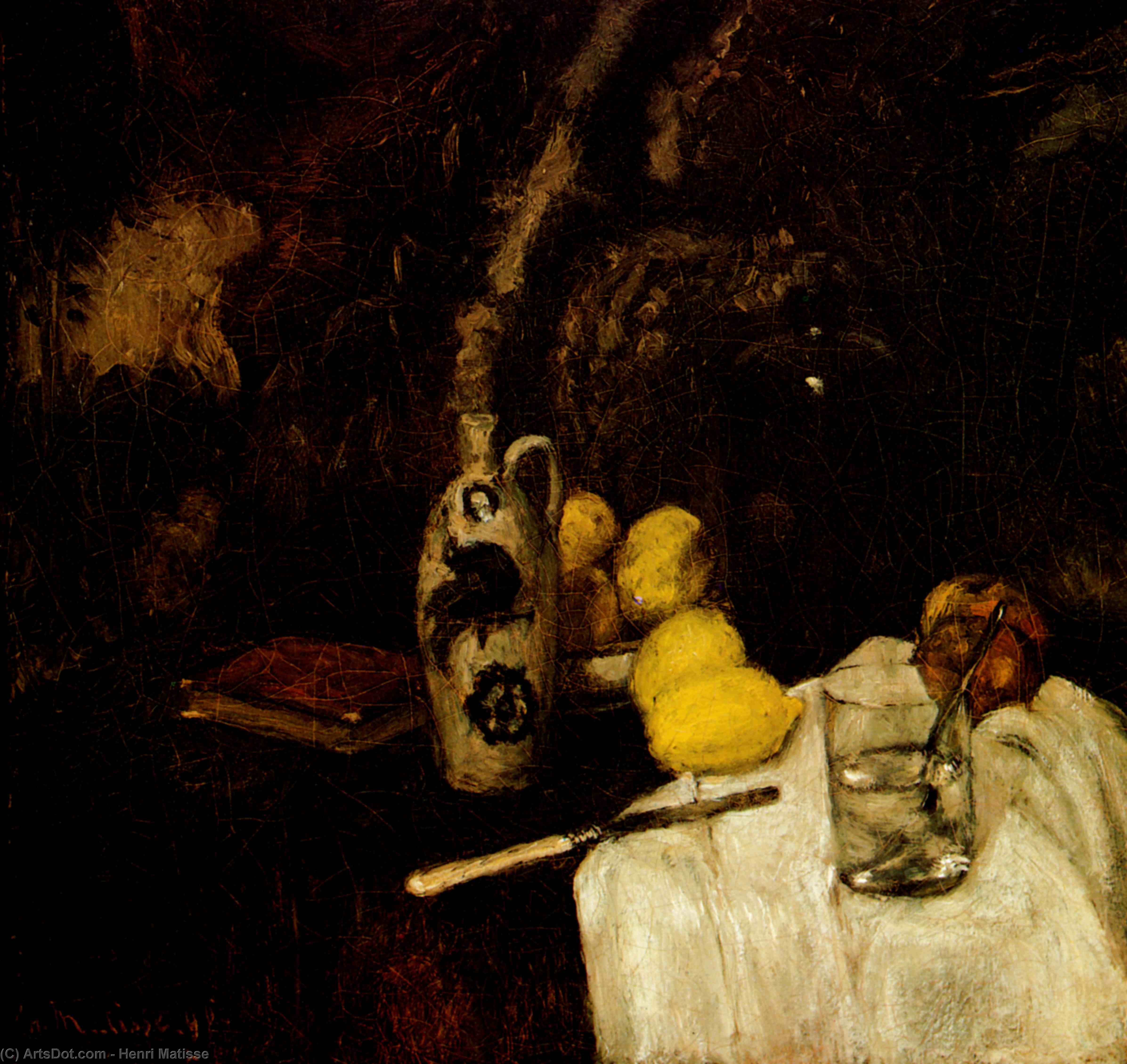 Les Citrons Et La Bouteille De Schiedam Huile Sur Toile New York, Museum Of Modern Art — Henri Matisse