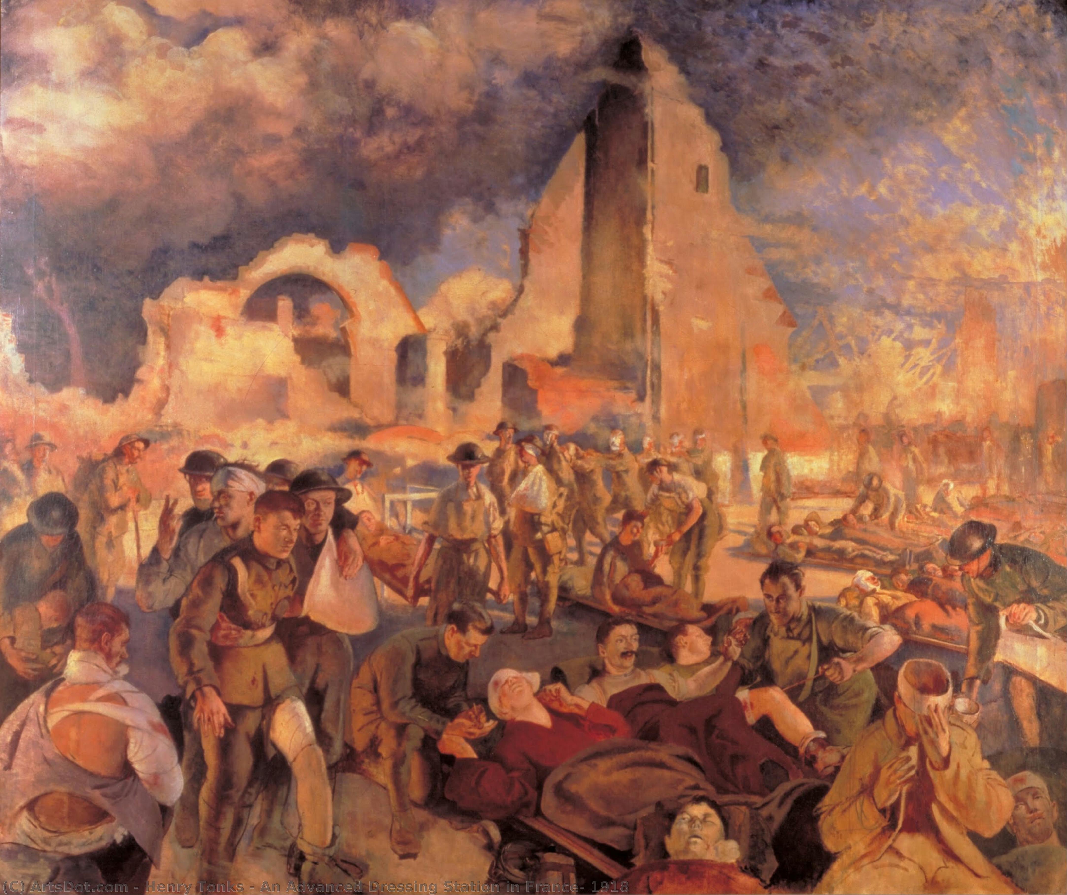 An Advanced Dressing Station In France, 1918 — Henry Tonks