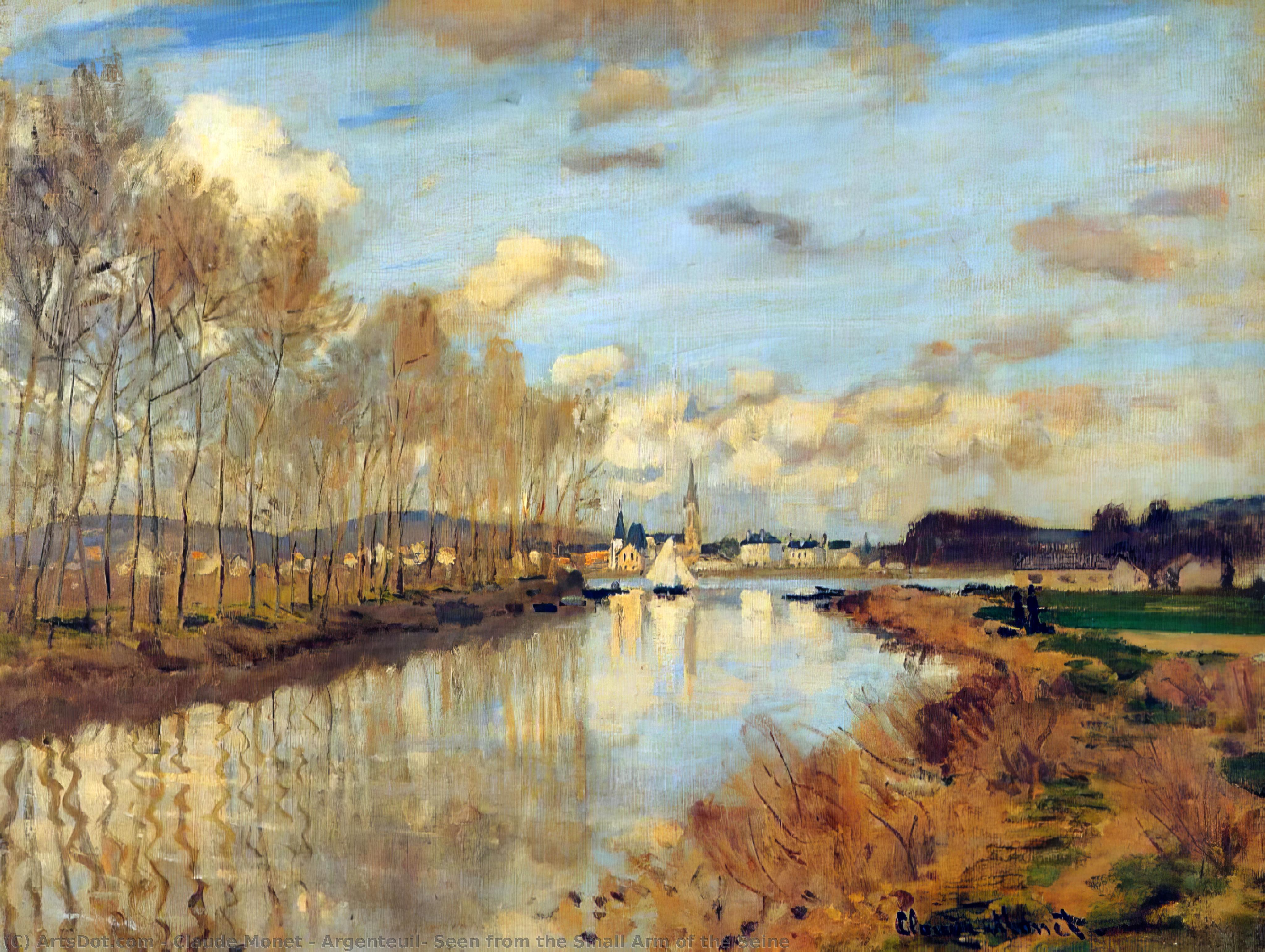 Argenteuil, Seen From The Small Arm Of The Seine — Claude Monet