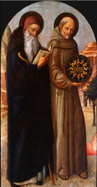 Saint Anthony Abbot And Saint Bernardino Of Siena — Jacopo Bellini