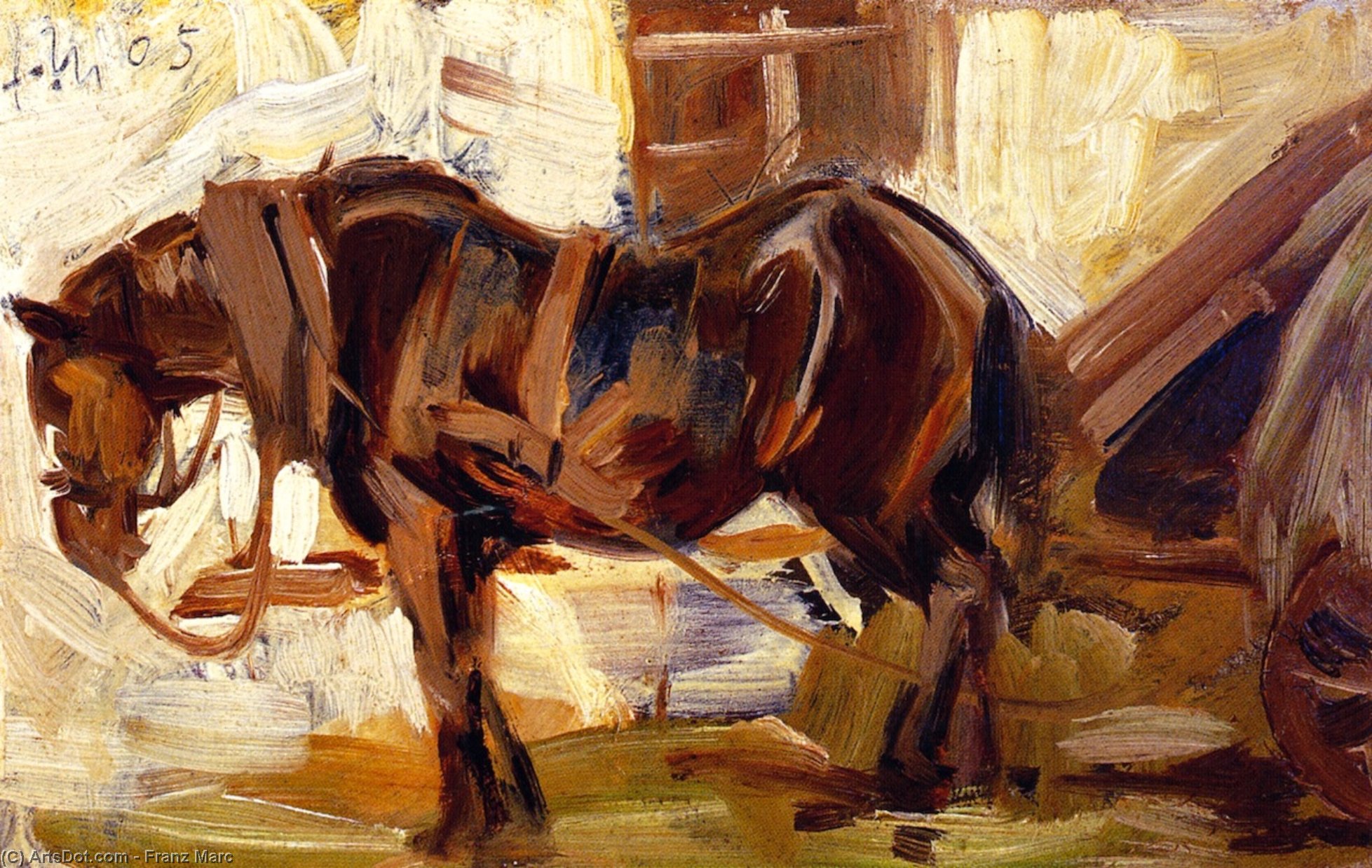 Small Study Of A Horse Ii — Franz Marc