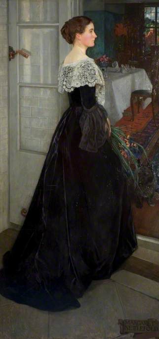 Margaret Nettlefold Before Her Dining Room At Winterbourne — John Byam Liston Shaw