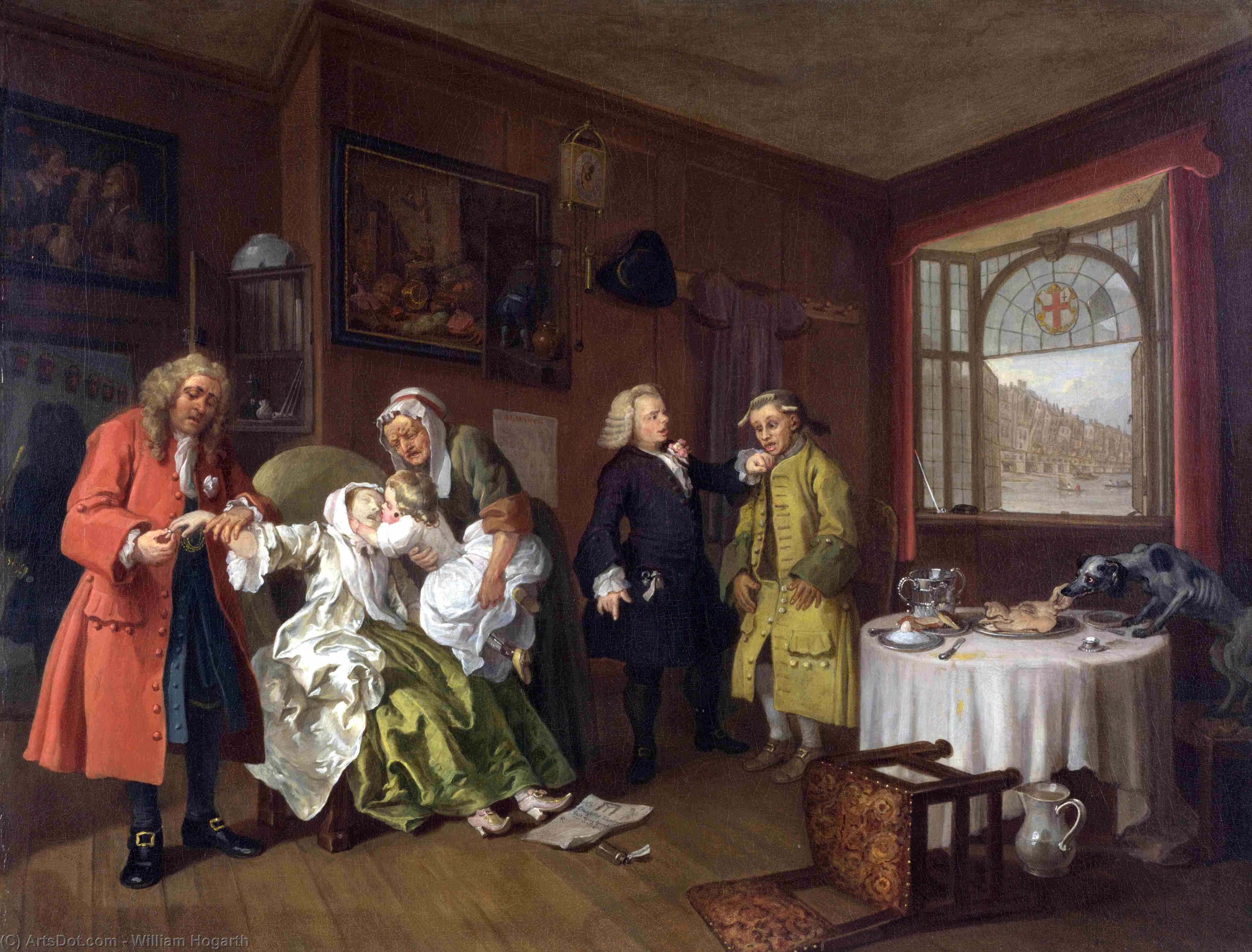 Marriage A-la-mode - 6, The Lady's Death — William Hogarth