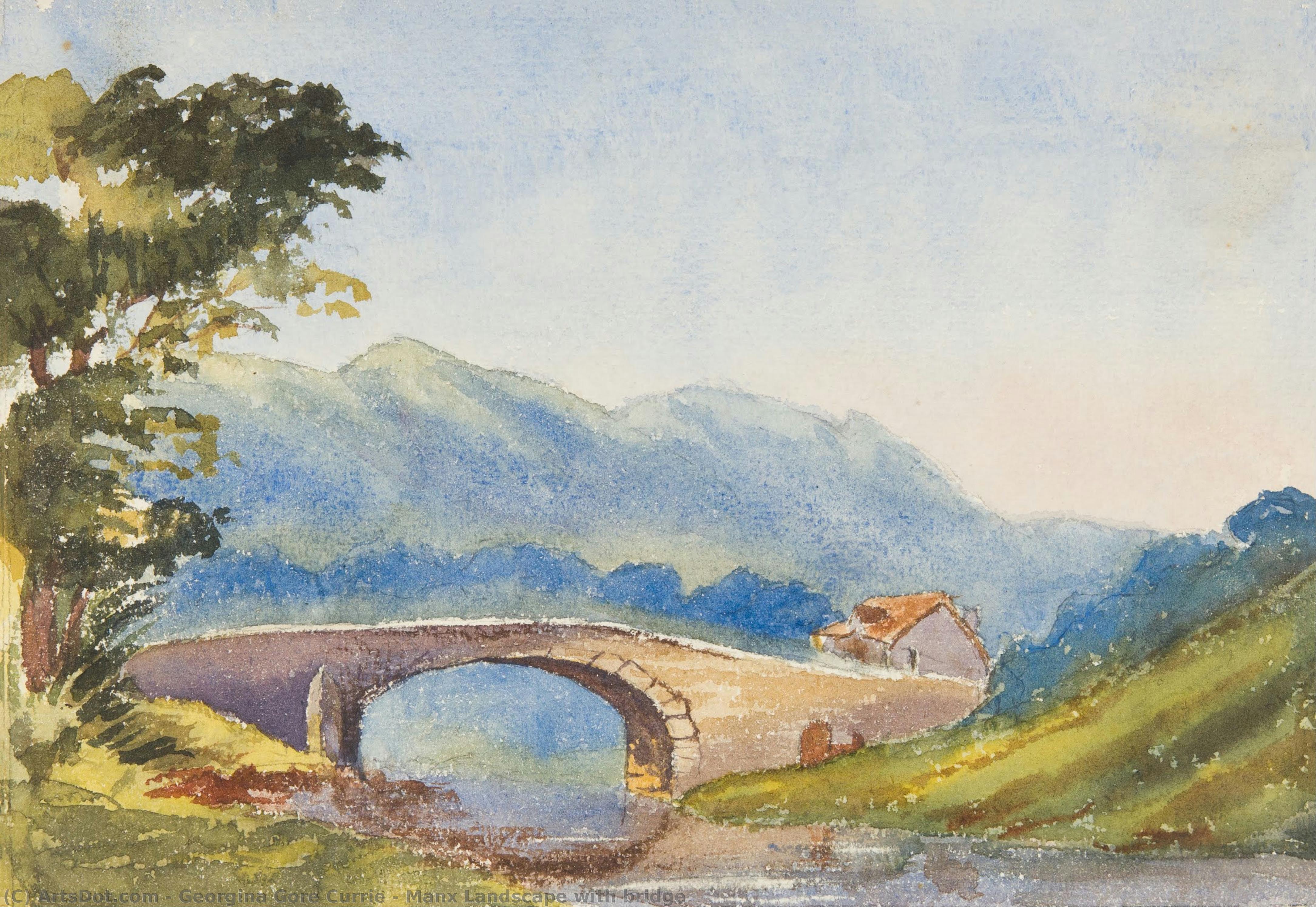 Manx Landscape With Bridge — Georgina Gore Currie