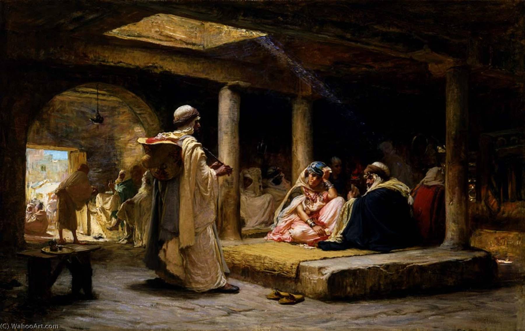 Cafe At Biskra, Algeria — Frederick Arthur Bridgman