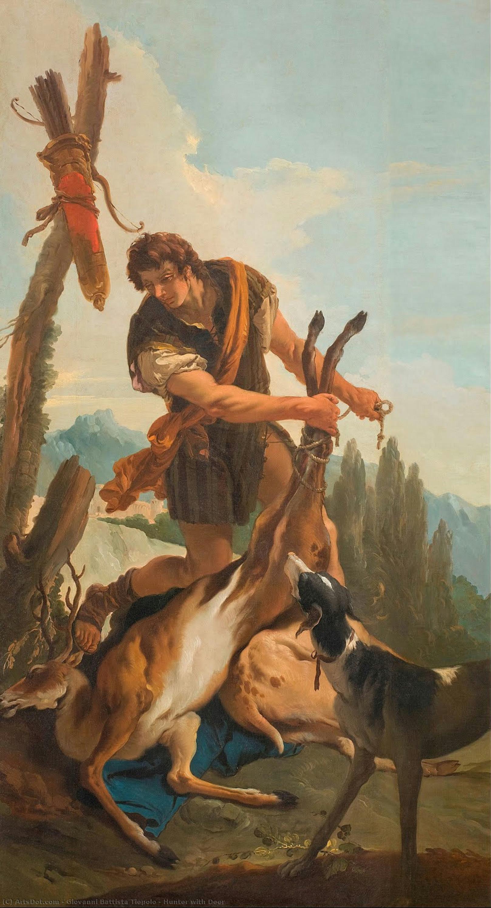 Hunter With Deer — Giambattista Tiepolo