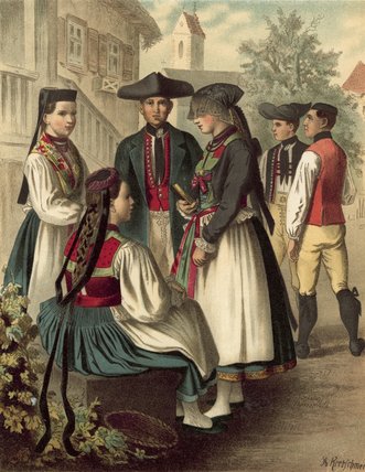 German Costume Wurtemberg Betzingen — Albert Kretschmer