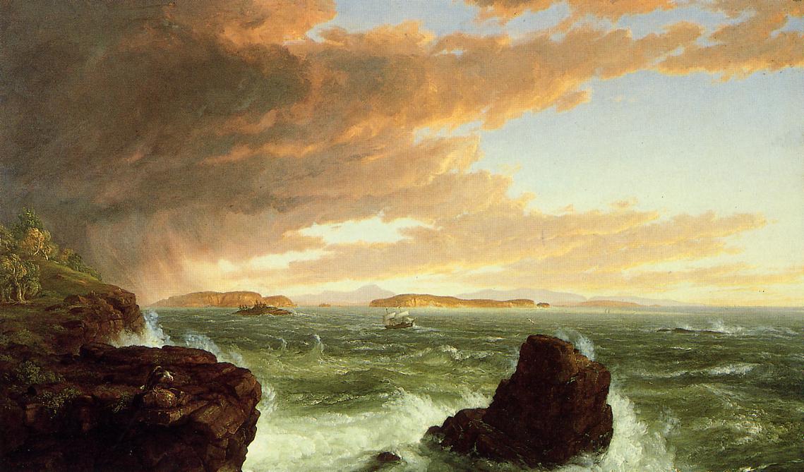 View Across Frenchman's Bay From Mount Desert Island, After A Squall — Thomas Cole