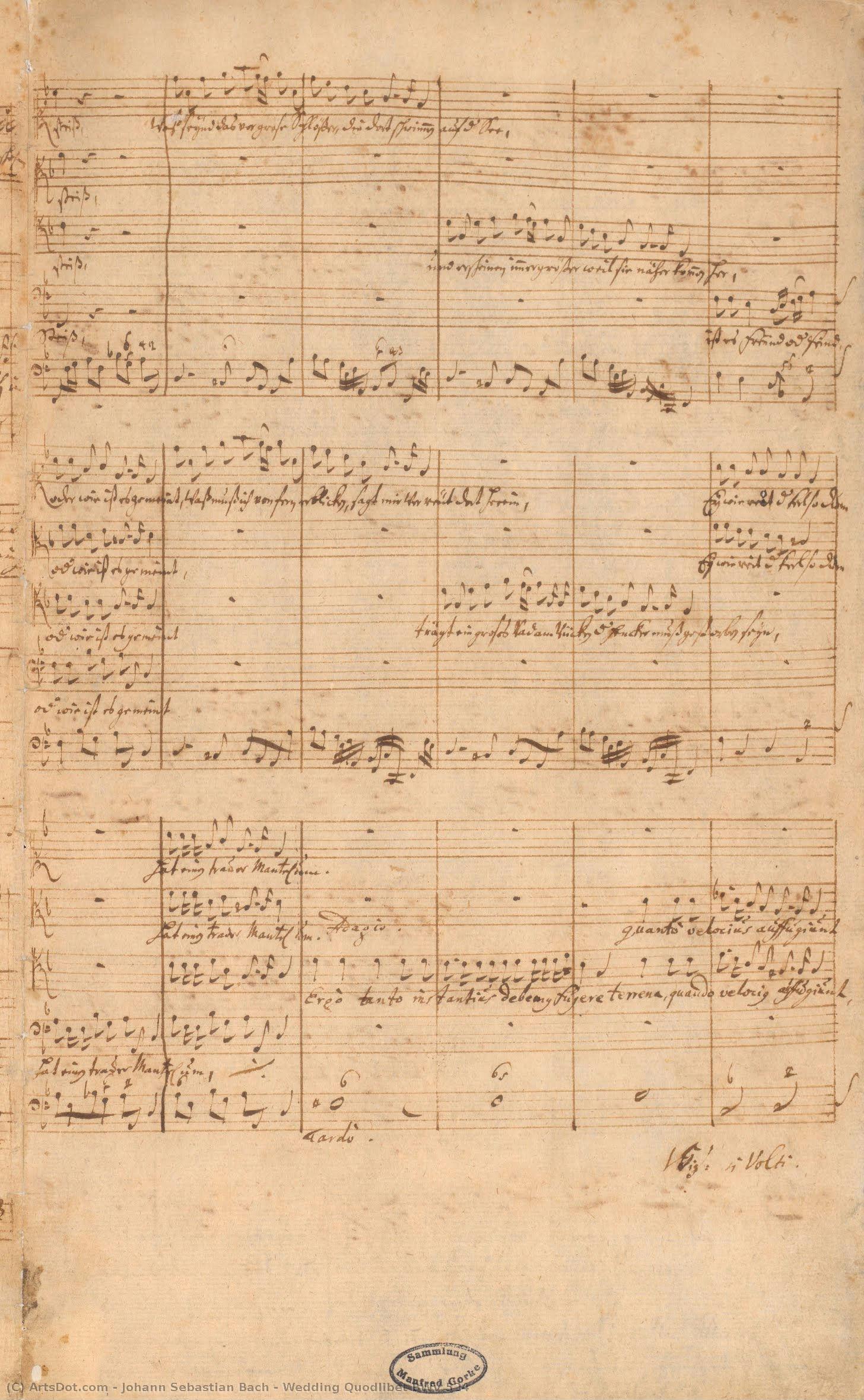 Wedding Quodlibet Bwv 524 — Johann Sebastian Bach