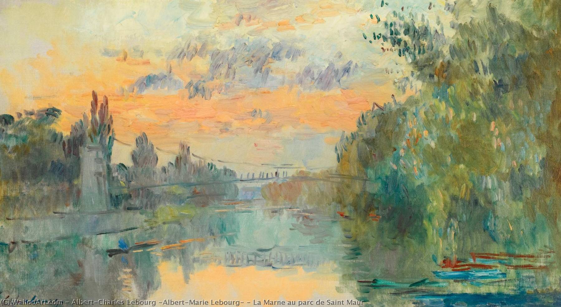 La Marne Au Parc De Saint Maur — Albert-charles Lebourg