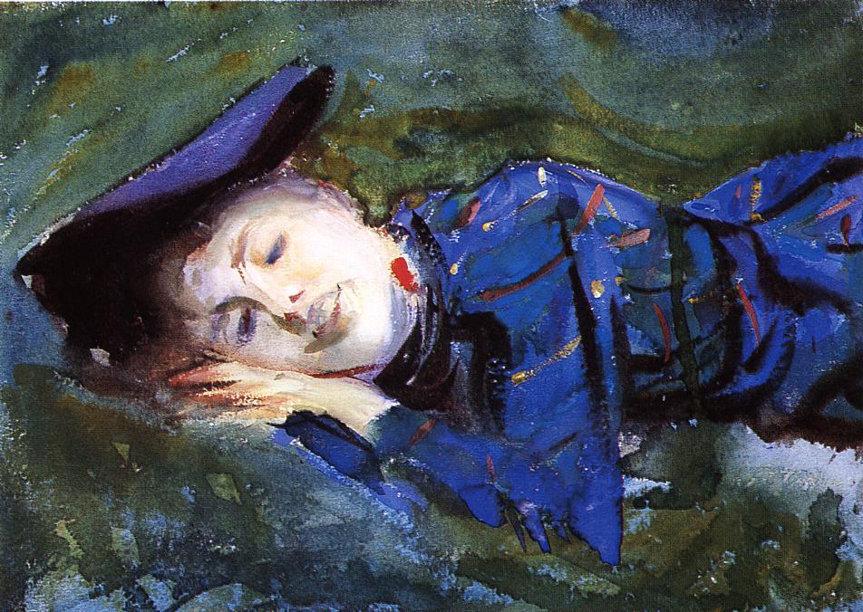 Violet Resting On The Grass — John Singer Sargent