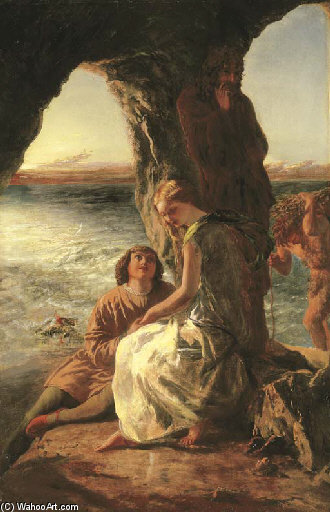 Ferdinand Declaring His Love For Miranda — Paul Falconer Poole