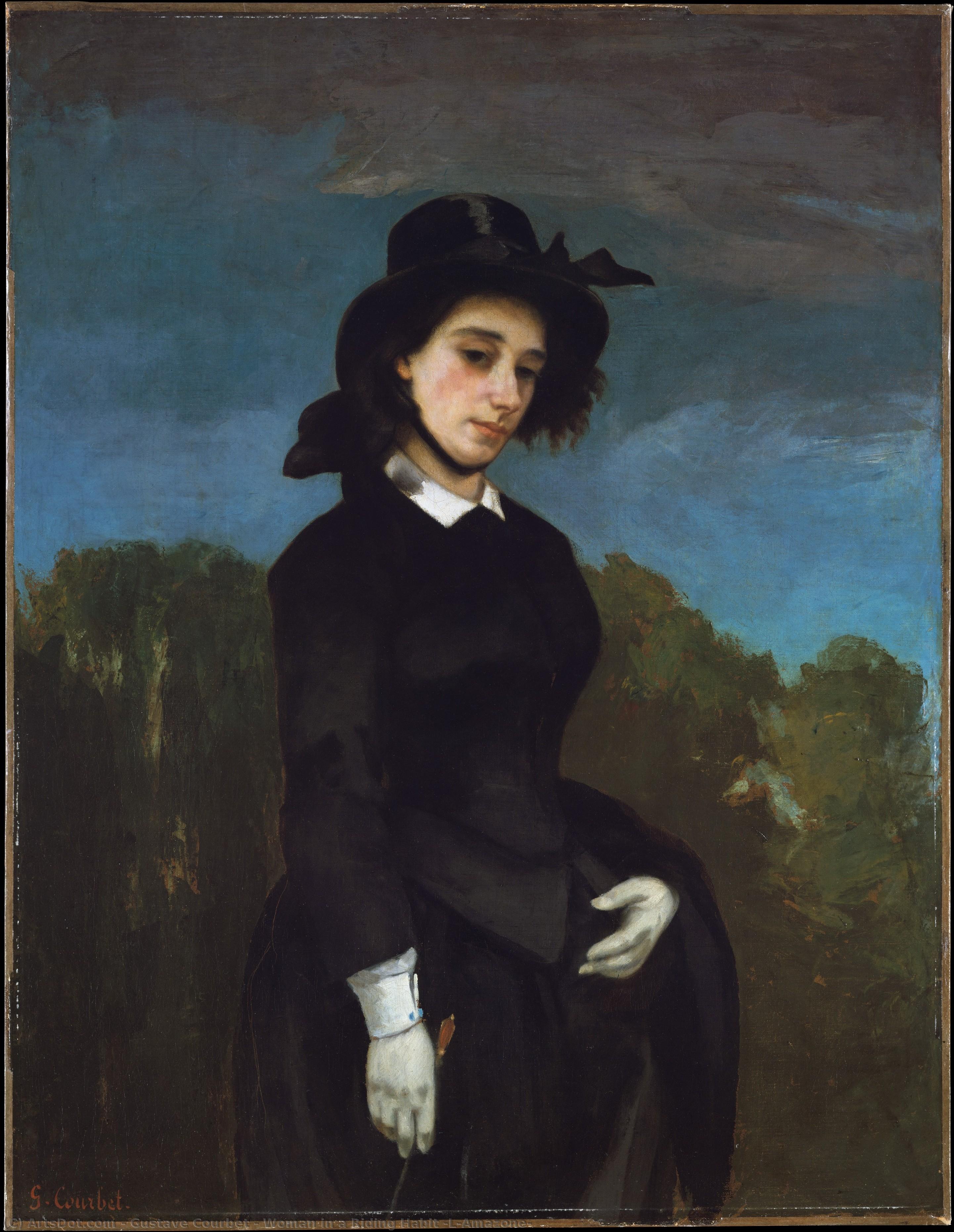 Woman In A Riding Habit (l'amazone) — Gustave Courbet