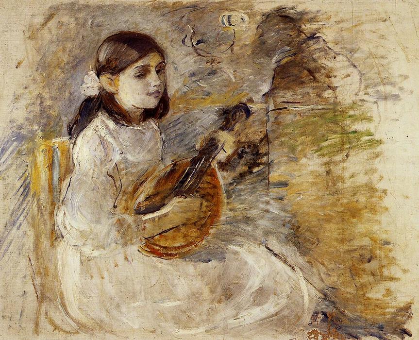 Girl Playing The Mandolin — Berthe Morisot