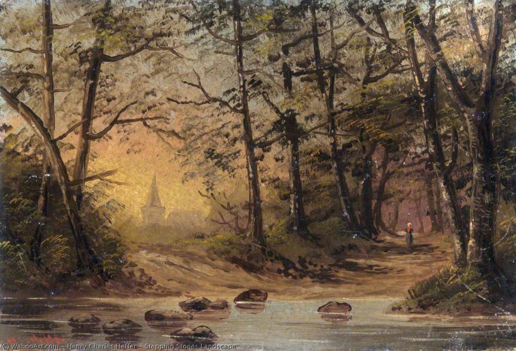 Stepping Stones Landscape — Henry Charles Heffer