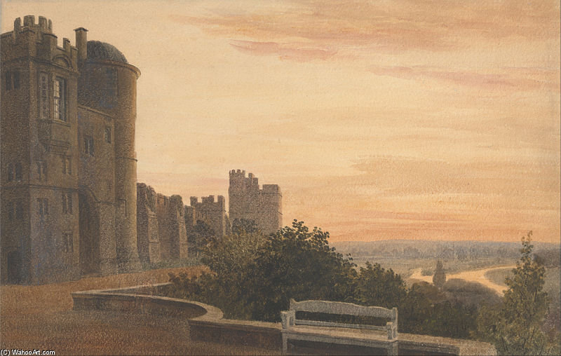 View Of The Terrace At Windsor — Peter De Wint