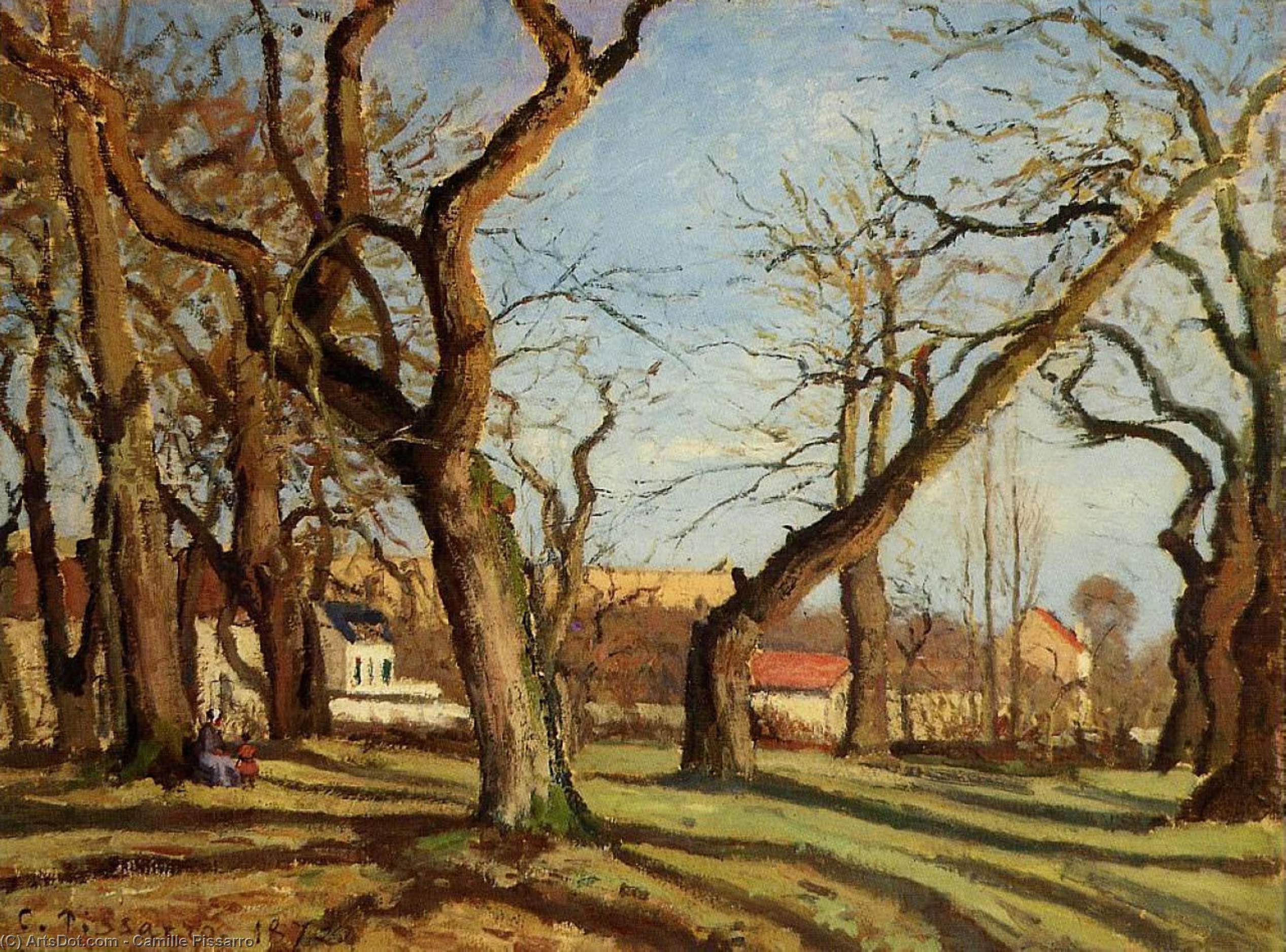 Chestnut Trees At Louveciennes — Camille Pissarro