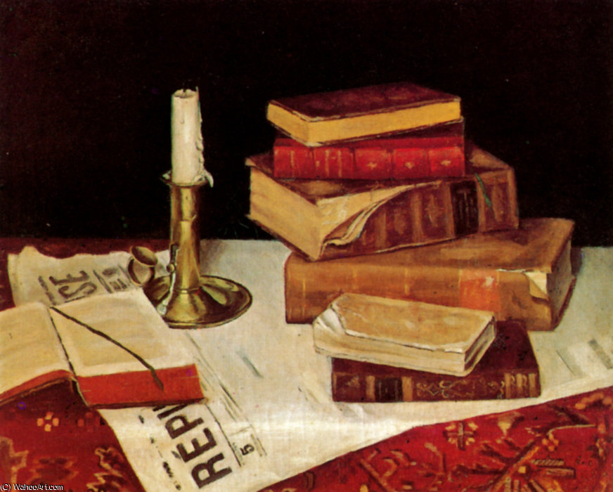 Nature Morte Aux Livres Huile Sur Toile Collection Particulière — Henri Matisse