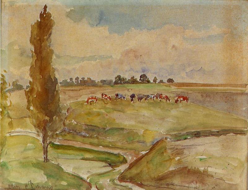 Landscape At Osny — Camille Pissarro