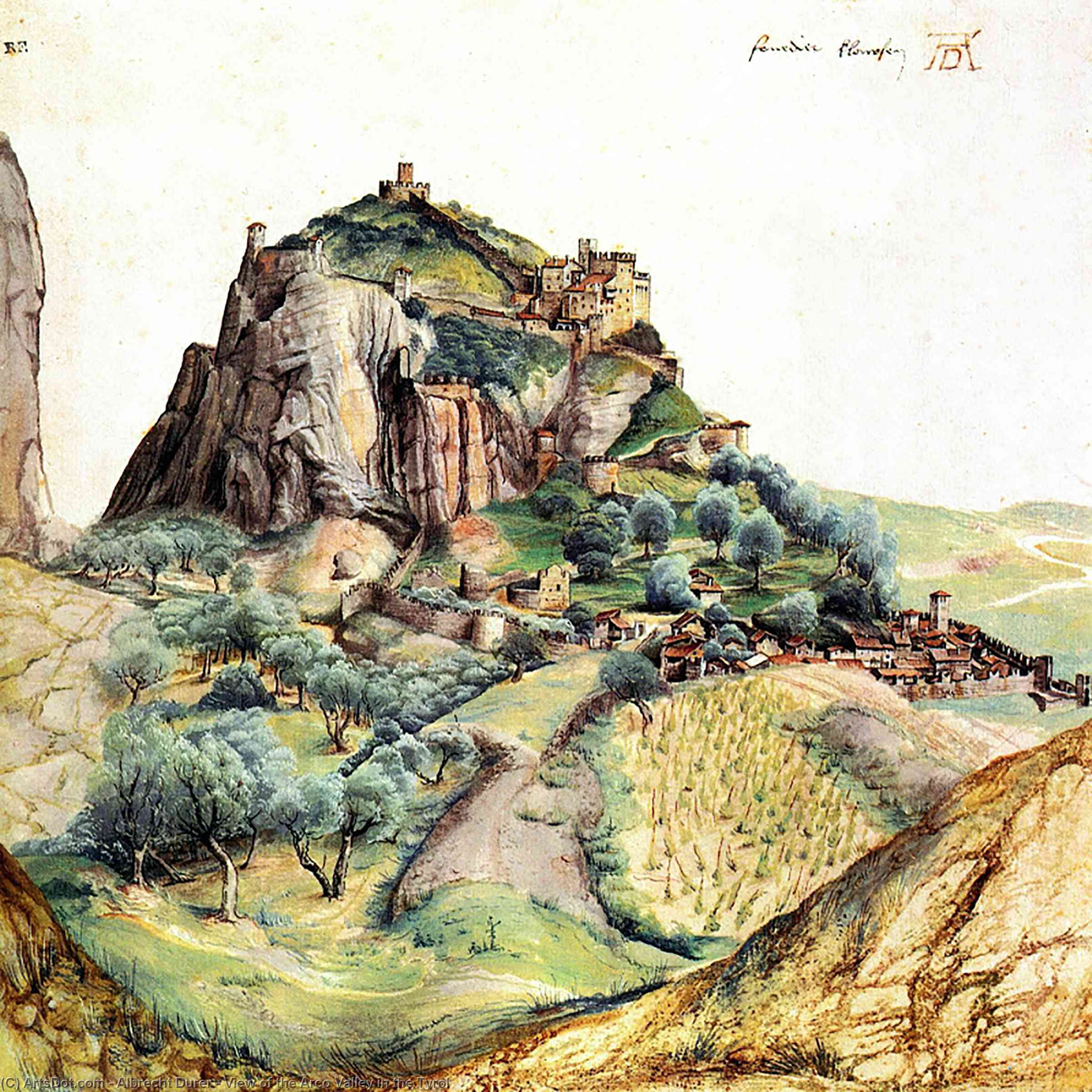 View Of The Arco Valley In The Tyrol — Albrecht Dürer