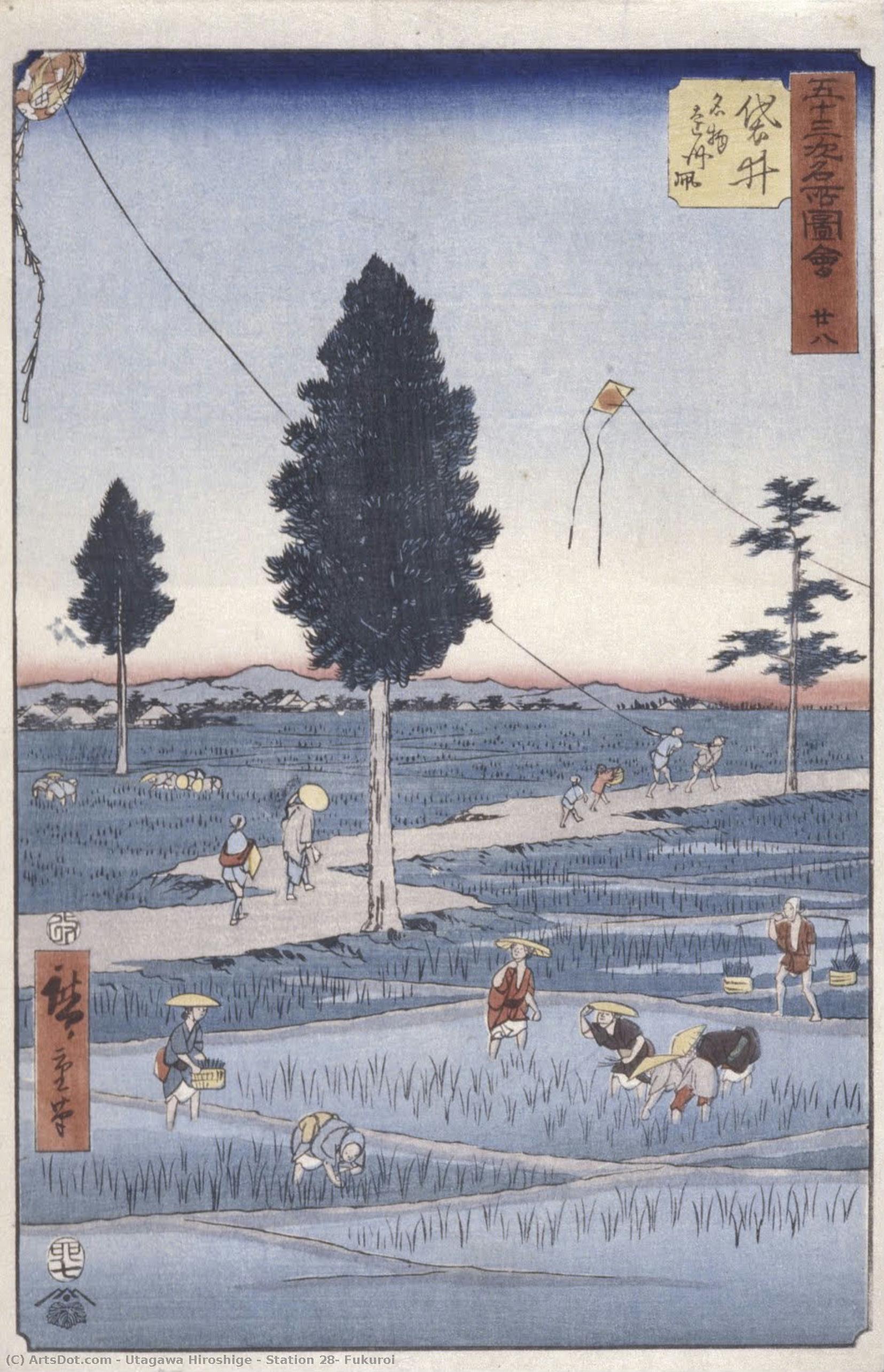 Station 28, Fukuroi — Utagawa Hiroshige