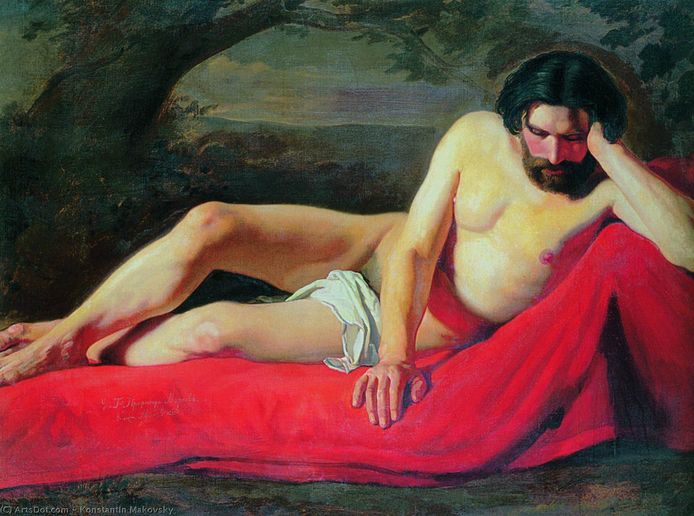 Reclining Model — Konstantin Yegorovich Makovsky