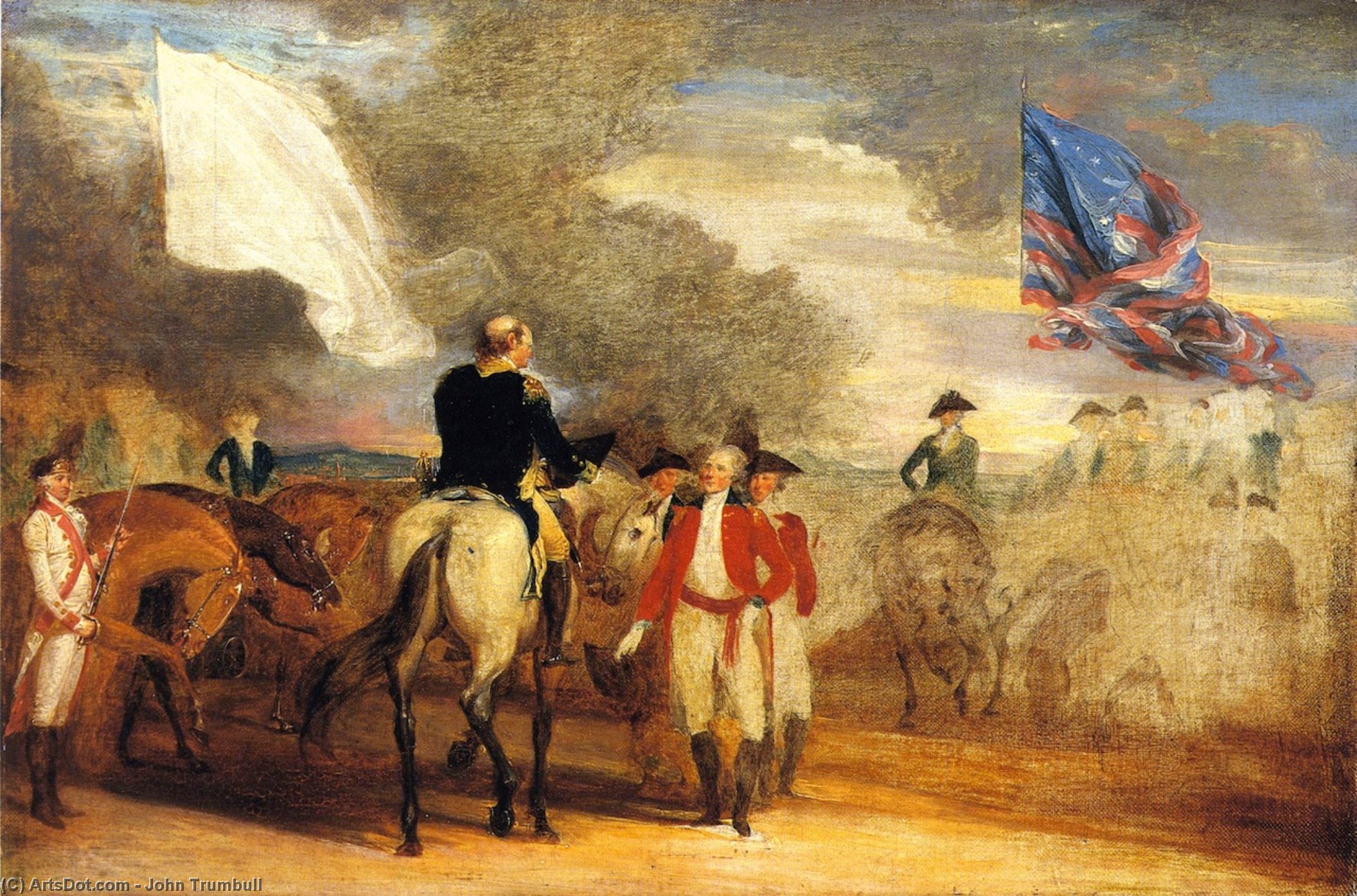 Study For Surrender Of Cornwallis At Yorktown — John Trumbull